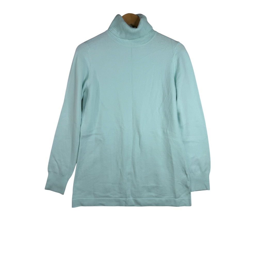 NWT French Connection Mock Neck Long Sleeve Sweater Tunic size Large Light Blue